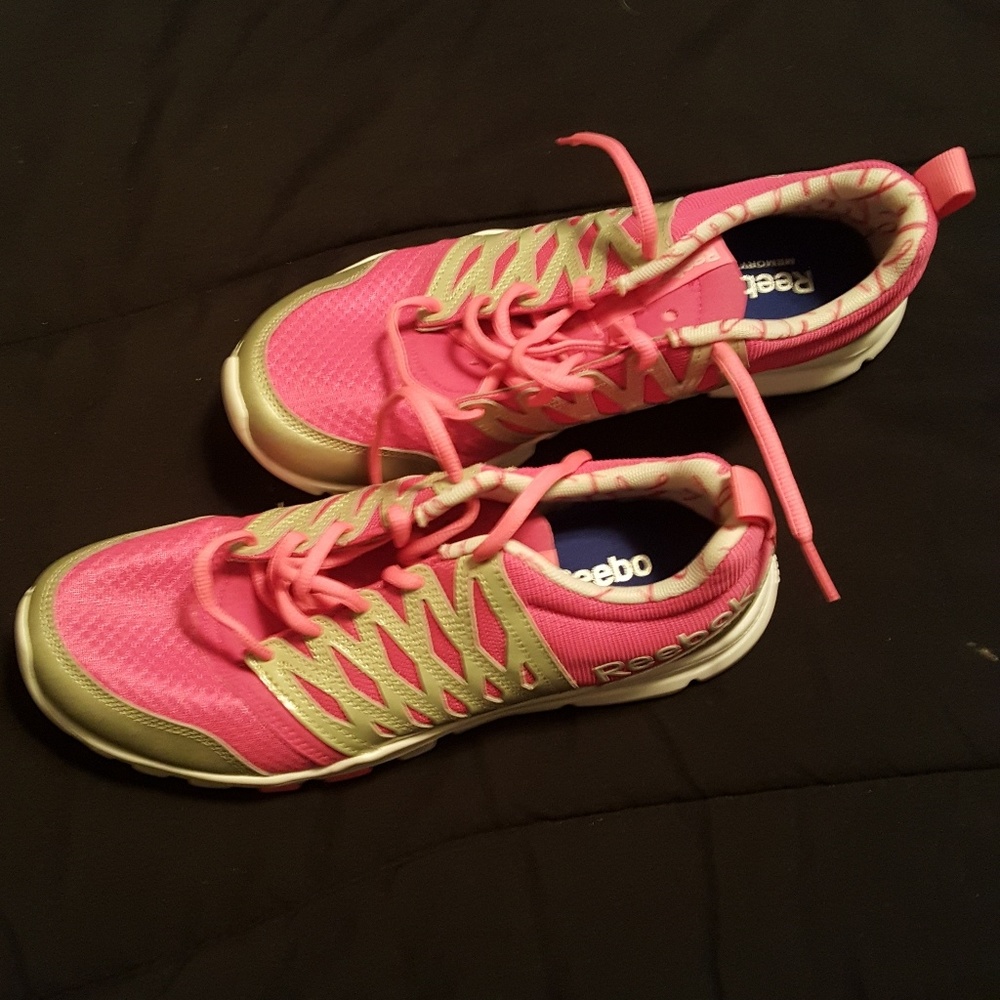 Pink Reebok Walking Sneakers Size 8.5
